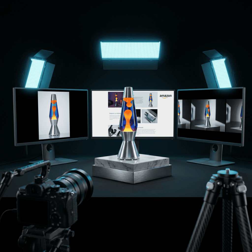 Estudio profesional de fotografía de producto y creación de contenido visual premium para Amazon FBA.
